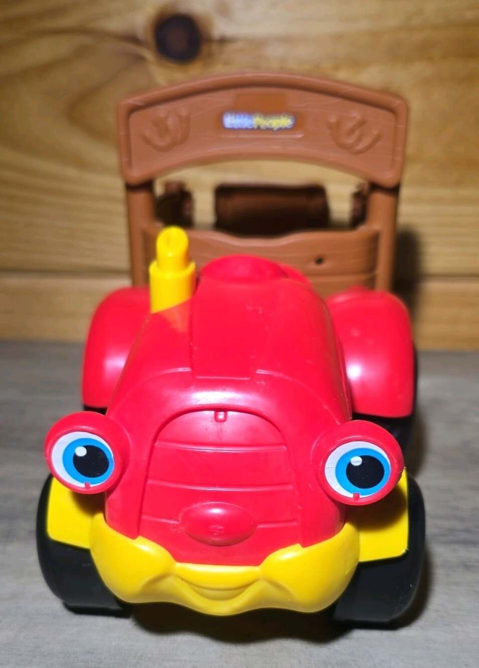 Fisher-Price Little People Tow 'n Pull Tractor: Sounds Songs- No People- WORKS!